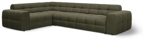 Zöld sarokkanapé (bal oldali-L alakú) Kendal – Micadoni