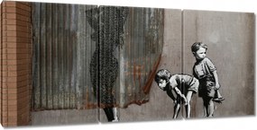 Vászonkép 150x70 Banksy kukkolás