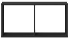 fekete szerelt fa faliszekrény 60 x 16 x 30 cm
