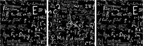 Kép - Matematika (órával) (90x30 cm)