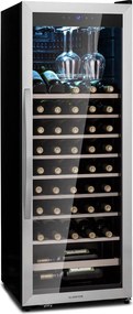 Klarstein Vinamour 46 Uno, borhűtő, 155 liter, 46 palack, 4-18 °C, 1 zóna,rozsdamentes acél
