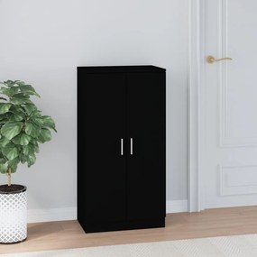 fekete szerelt fa cipősszekrény 55 x 35 x 108 cm