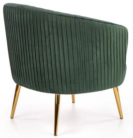 Crown fotel, sötétzöld / arany