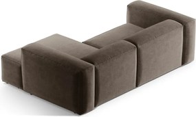 Barna sarokkanapé (jobb oldali-heverő résszel) Bergamo – Cosmopolitan Design