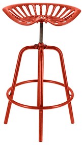 Állítható magasságú öntöttvas traktor szék, piros, 70 cm