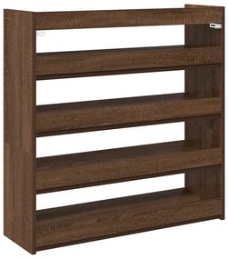 barna tölgy színű szerelt fa cipőtartó 80x25x81 cm