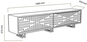 TV asztal/Szekrény Askalia (tölgy + fehér)  . 1101393