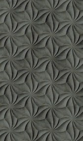 Szürke 3D Hatású Fotótapéta Geometrikus Csillagok Vinil 159 cm X 270 cm