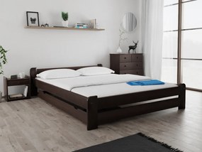 Emily ágy 140x200 cm, diófa Ágyrács: Lamellás ágyrács, Matrac: Deluxe 10 cm matrac