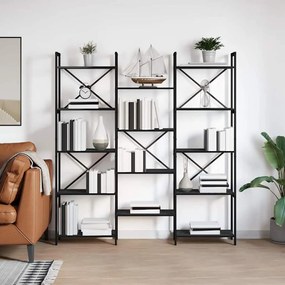 Könyvespolc Musta tammi 156 x 25 x 167.5 cm Faanyag