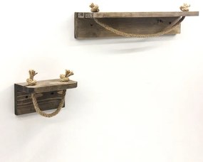 WC-papír tartó 10,5x17 cm + fali polc 10x50 cm fenyő