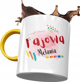 Sárga Bögre Melánia Feleség Barátnő Ajándék Nyomtatott Fotóval