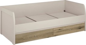 Ágy, 90x200, kasmír/evoke tölgy, KAROS 2S