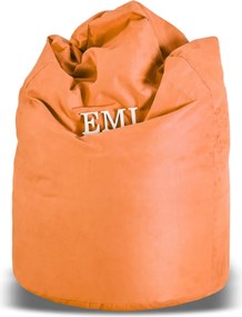 EMI Körte alakú tégla színű velúr babzsákfotel