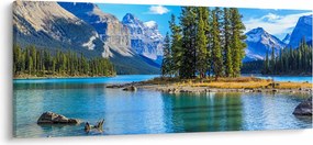 Kép - Hegyvidéki táj folyóval (120x50 cm)
