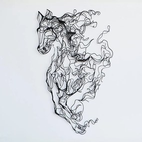 Fém fali dekoráció, Metal Horse Line Art - APT724