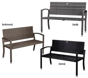 STILISTA Kerti polyrattan pad 122 x 52 cm fekete