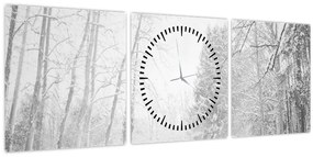 Kép - Fából készült móló télen (órával) (90x30 cm)