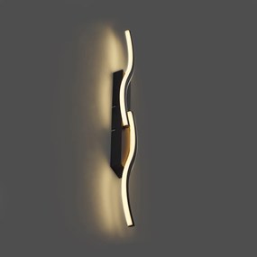 Design fali lámpa fekete 3 fokozatban dimmelhető 2-lámpás - Bummy