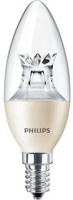 LED lámpa , égő , gyertya , E14 , 4 Watt , 2200-2700K , dimmelhető , Philips DimTone
