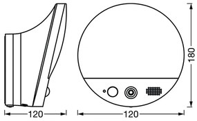 Ledvance SMART+ 15W/230V Wi-Fi LED fali lámpa érzékelővel és kamerával IP44