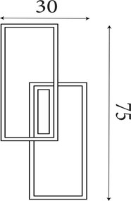 Searchlight 55624BK - OVALOID dimmelhető mennyezeti LED lámpatest LED/40W/230V 3000K 30x75 cm