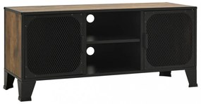 rusztikus barna fém és MDF TV-szekrény 105 x 36 x 47 cm