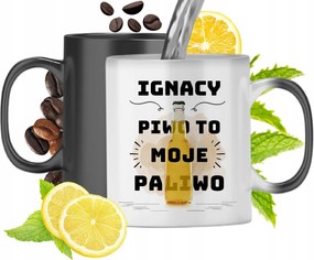 Mágikus bögre Ignácnak Fekete matt nyomott mintával 330ml