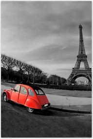 Poszter 60x90 Piros autó torony