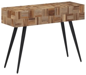 tömör újrahasznosított tíkfa tálalóasztal 110 x 34 x 80 cm
