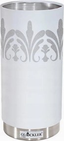 Asztali Lámpa Acél Talppal, Design Fehér Matt Króm