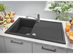 GROHE 31640AP0 – K400 kompozit mosogató, 860 × 500 mm, gránit/fekete