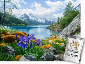 Fotótapéta Tájkép Tó Hegyek Hálószoba Nappali Tapéta Flizelina 350x250