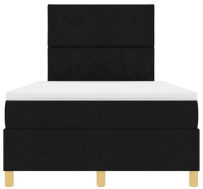 box spring ágy matraccal fekete kis dupla szövet