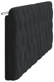 fekete bársony fejtámla párna 200 cm