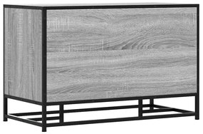 cipőpad szürke Sonoma 80x40x53,5 cm Gépi fa és fém
