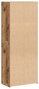 Magas Szekrény Régi Fa 60 x 32 x 153 cm - mérnöki fából készült.