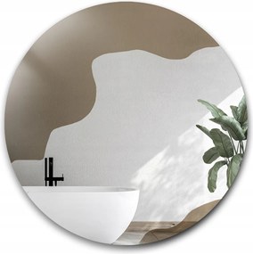 Dekorációs kerek tükör Astralis ezüst-barna FI80 cm