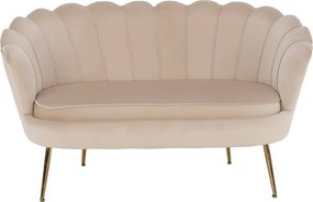 Pad Art-deco stílusban, bézs Velvet anyag/gold chróm-arany, NOBLIN