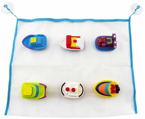 Teddies gumihajó játék készlet kádba, 6 db-os, zacskóban