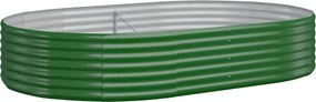 vidaXL zöld horganyzott acél kerti magaságyás 214x140x36 cm