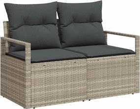 vidaXL Kerti kanapé párnával 120 x 62 x 69 cm polirattan