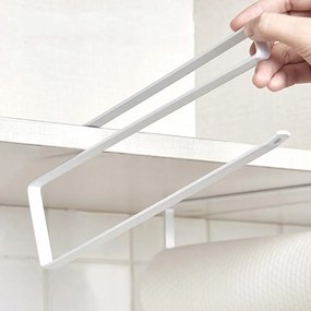 Konyhai Akasztó Tartó Fém Papírtörlőhöz Fehér 2db