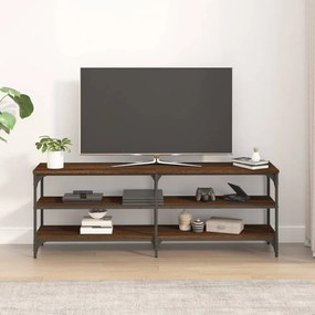 barna tölgy színű szerelt fa TV-szekrény 140 x 30 x 50 cm