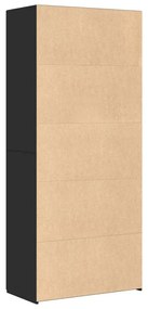 fekete szerelt fa magasszekrény 80 x 42,5 x 185 cm