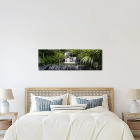 Kép - Vízesések (órával) (90x30 cm)
