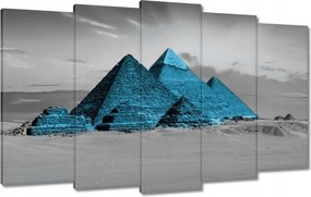 Vászonkép 100x60 Kék piramisok