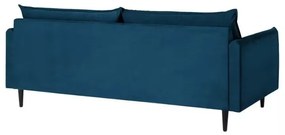 Sötétkék bársony kanapé 203 cm Juli – Ropez