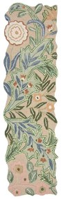 Zöld kézi szövésű gyapjú futószőnyeg 60x230 cm Bryony Shaped Floral – Flair Rugs