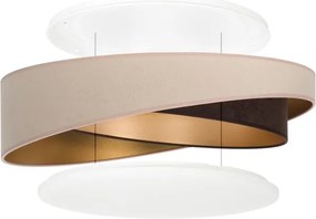 BRILAGI-LED Mennyezeti lámpa VELVET TWIST LED/24W/230V 4000K átm. 55 cm bézs/barna/arany